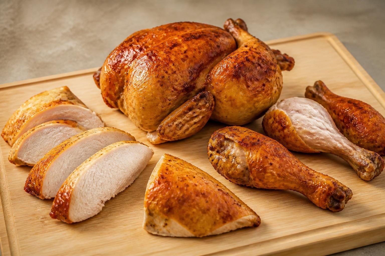 découvrez les calories du poulet rôti selon les parties : entier, blanc, cuisse, avec ou sans peau, pour mieux gérer votre apport nutritionnel.