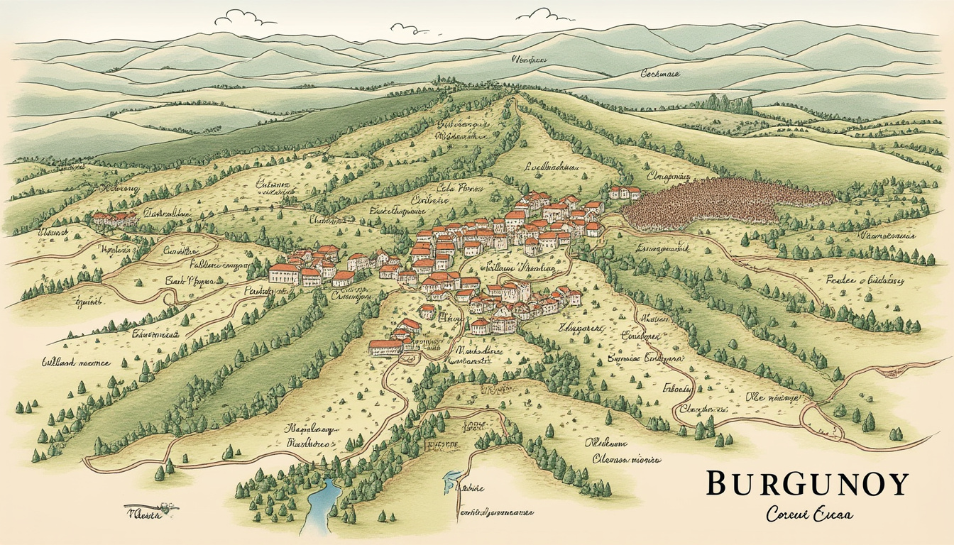 découvrez la carte des vins de bourgogne, un guide complet des appellations et des régions viticoles pour explorer les meilleurs crus de cette célèbre région française.