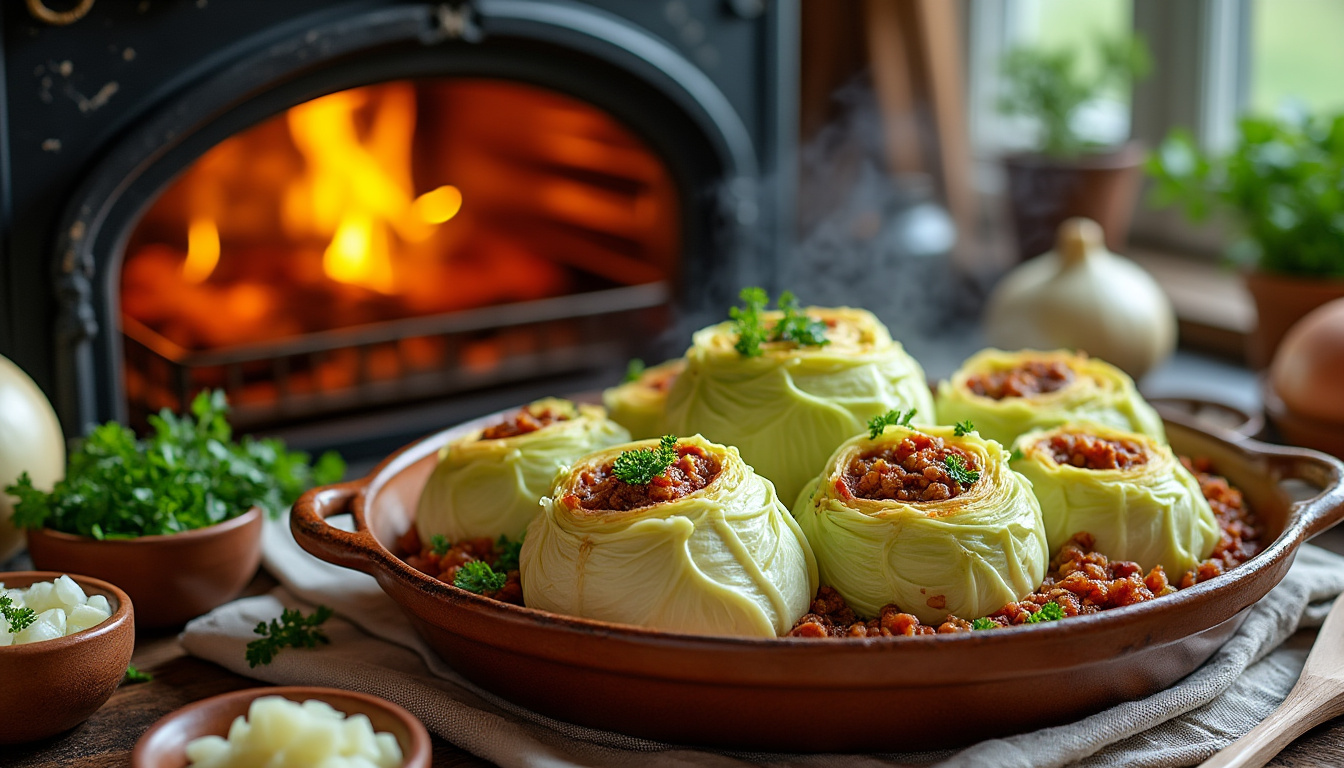 découvrez la recette traditionnelle des choux farcis de grand-mère, cuits au four, accompagnée d'astuces simples pour une préparation réussie et un délicieux repas familial.