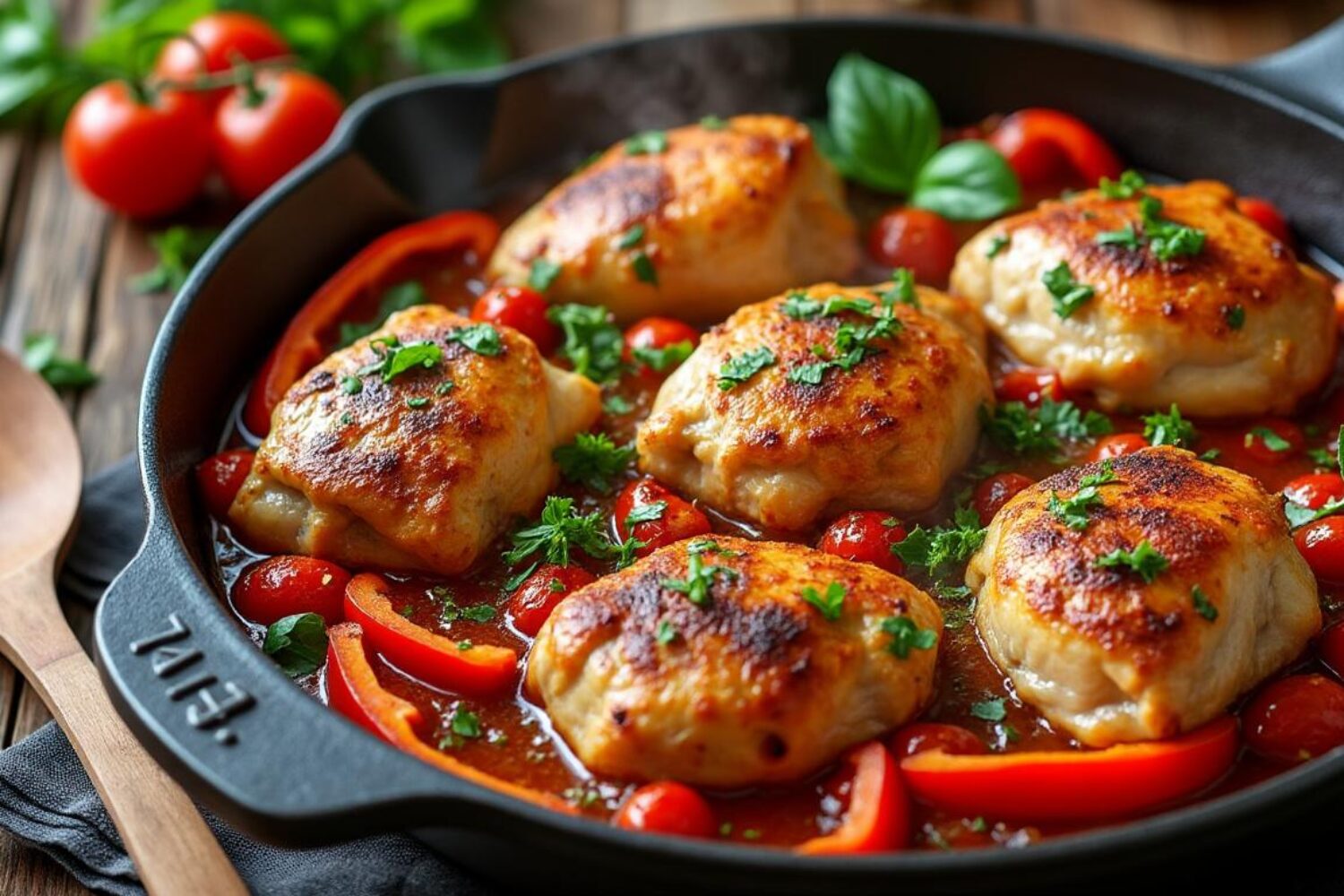 Recette de poulet basquaise : facile au four et astuces de chefs à découvrir