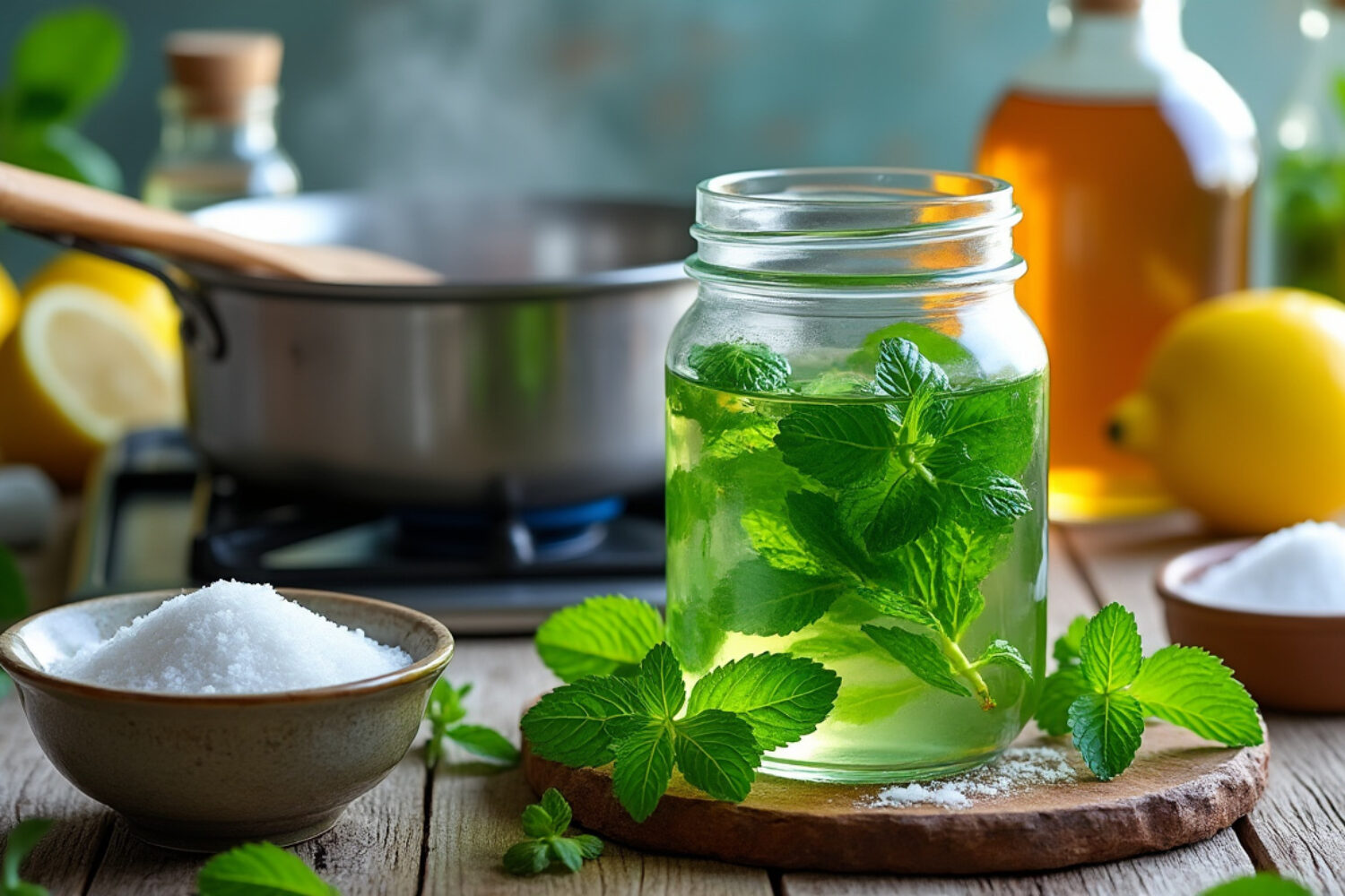 Sirop de menthe maison : recette, conservation et variantes sans sucre