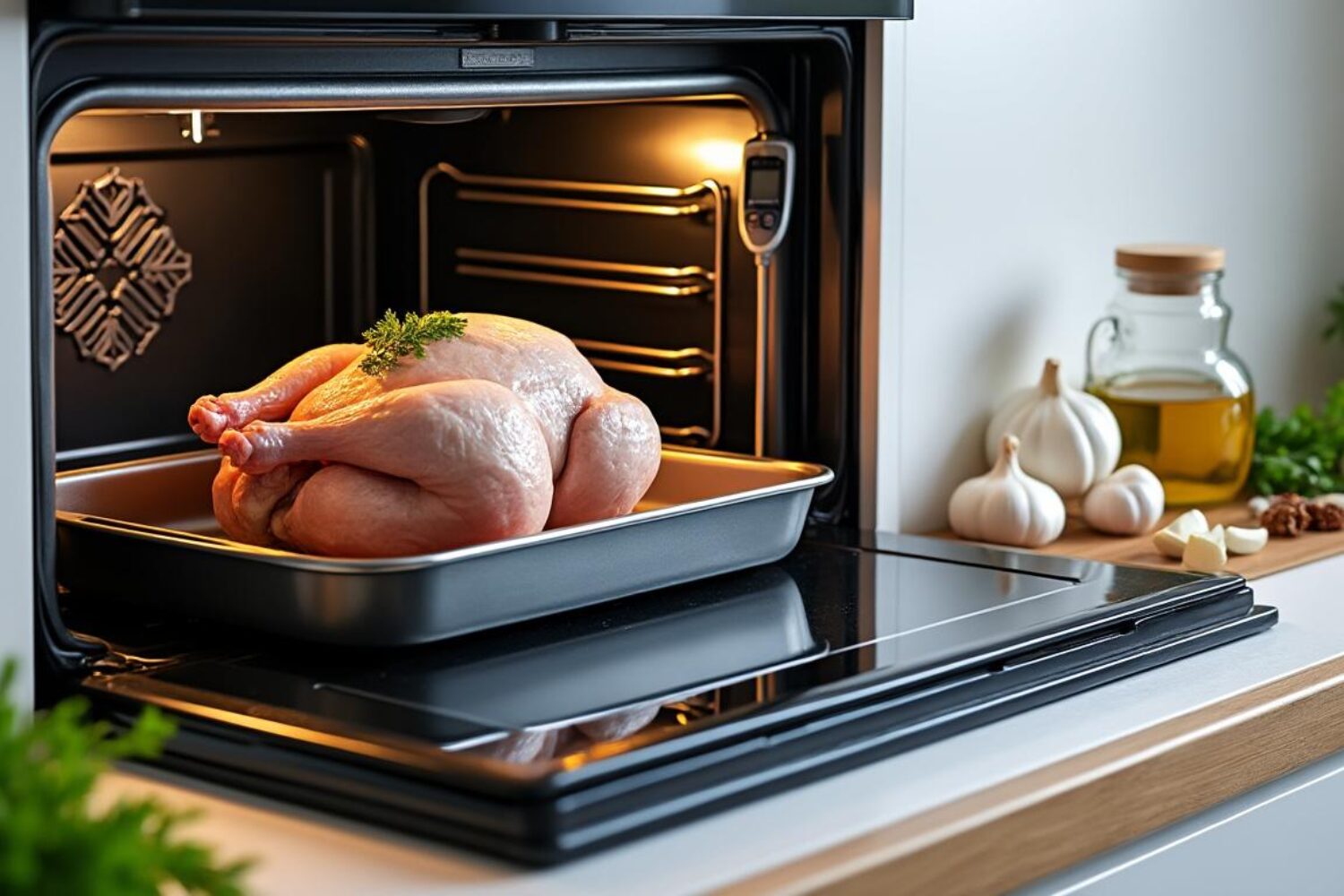 Tuto : temps de cuisson d&rsquo;un poulet au four de 2 kg selon plusieurs techniques