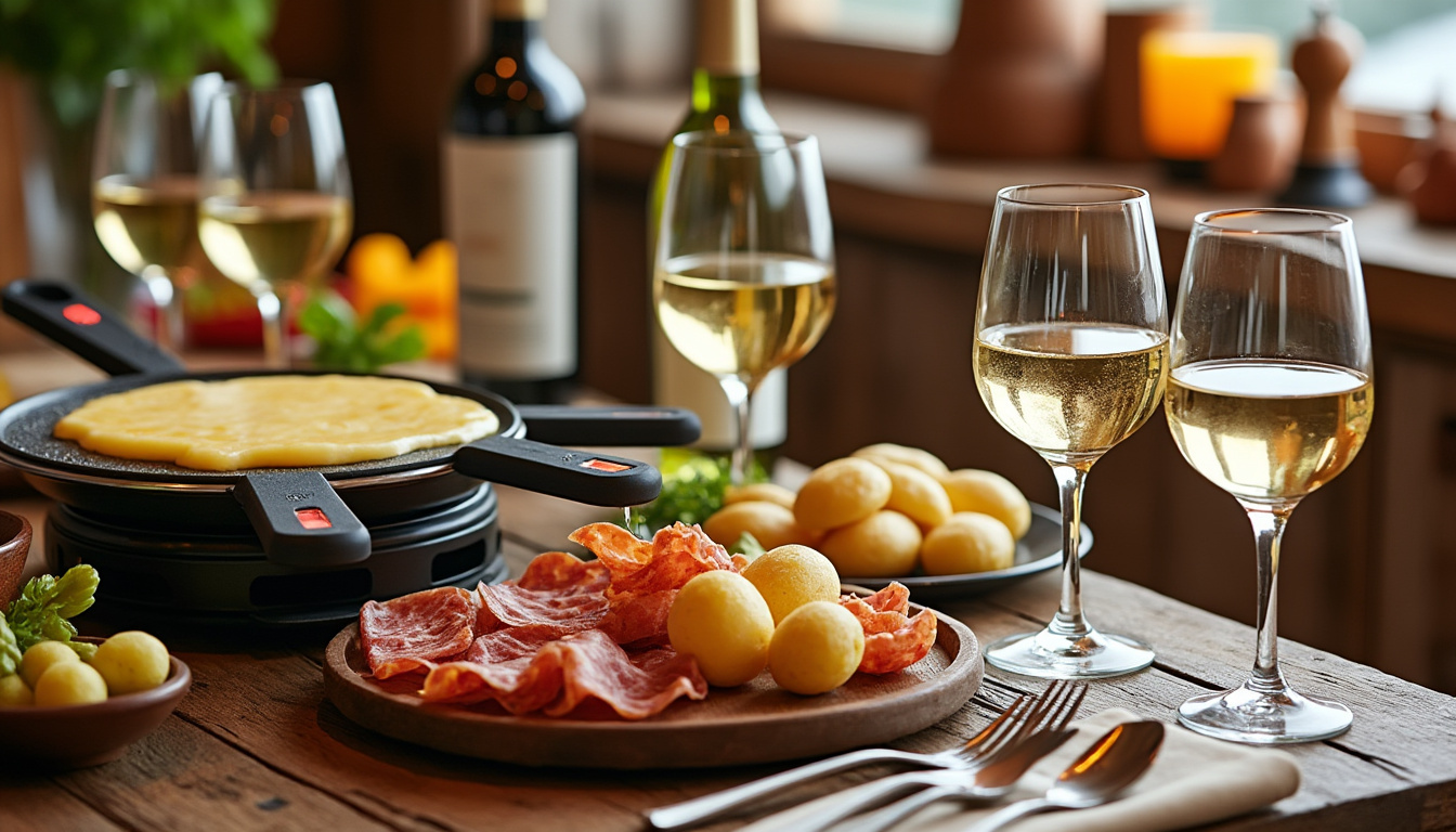 découvrez les meilleures appellations de vin blanc pour accompagner votre raclette et nos conseils d'accords pour sublimer ce plat convivial.